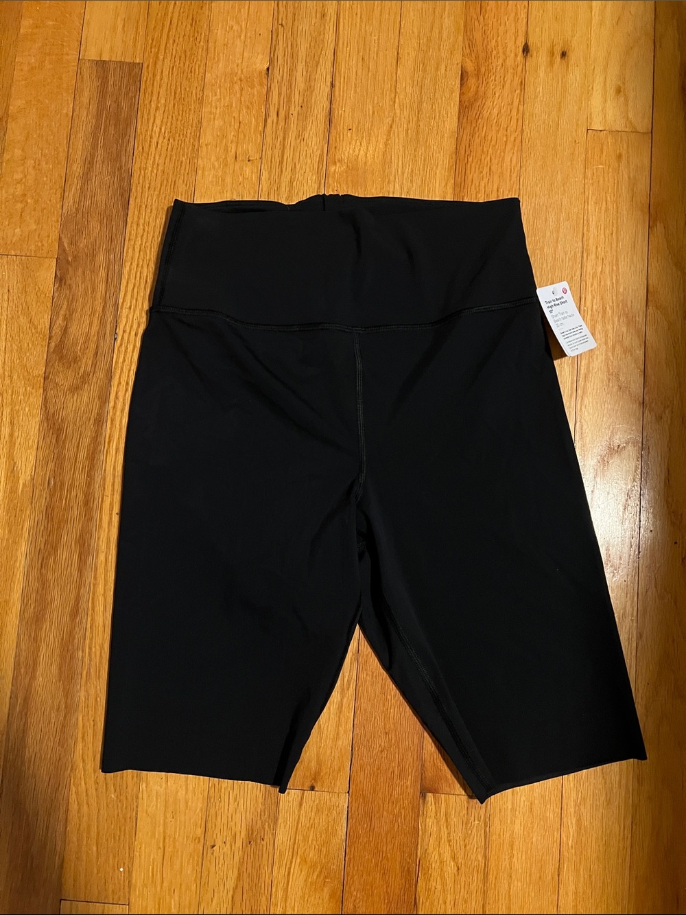 High-Waist Black Women's lululemon Bike Shorts